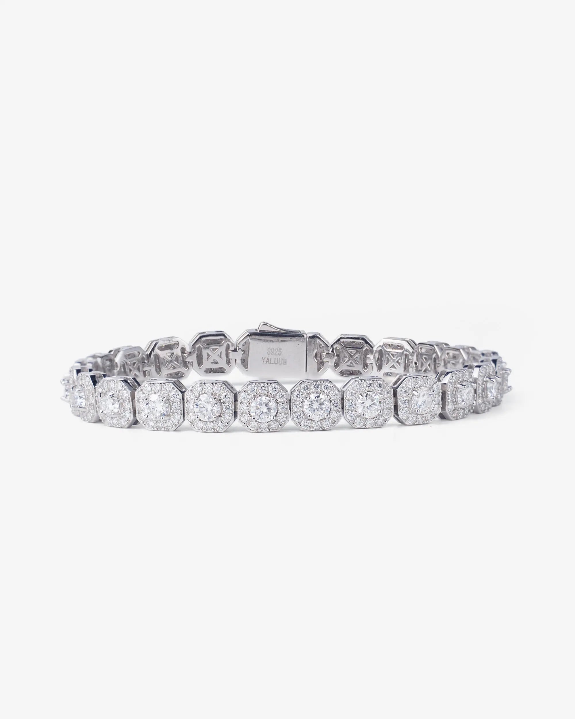 8mm Moissanite Cluster Bracelet