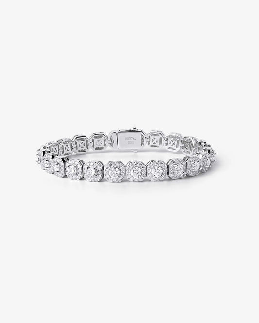 8mm Moissanite Cluster Bracelet