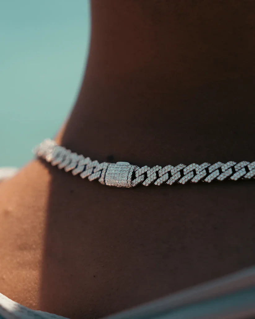 8MM Moissanite Prong Chain