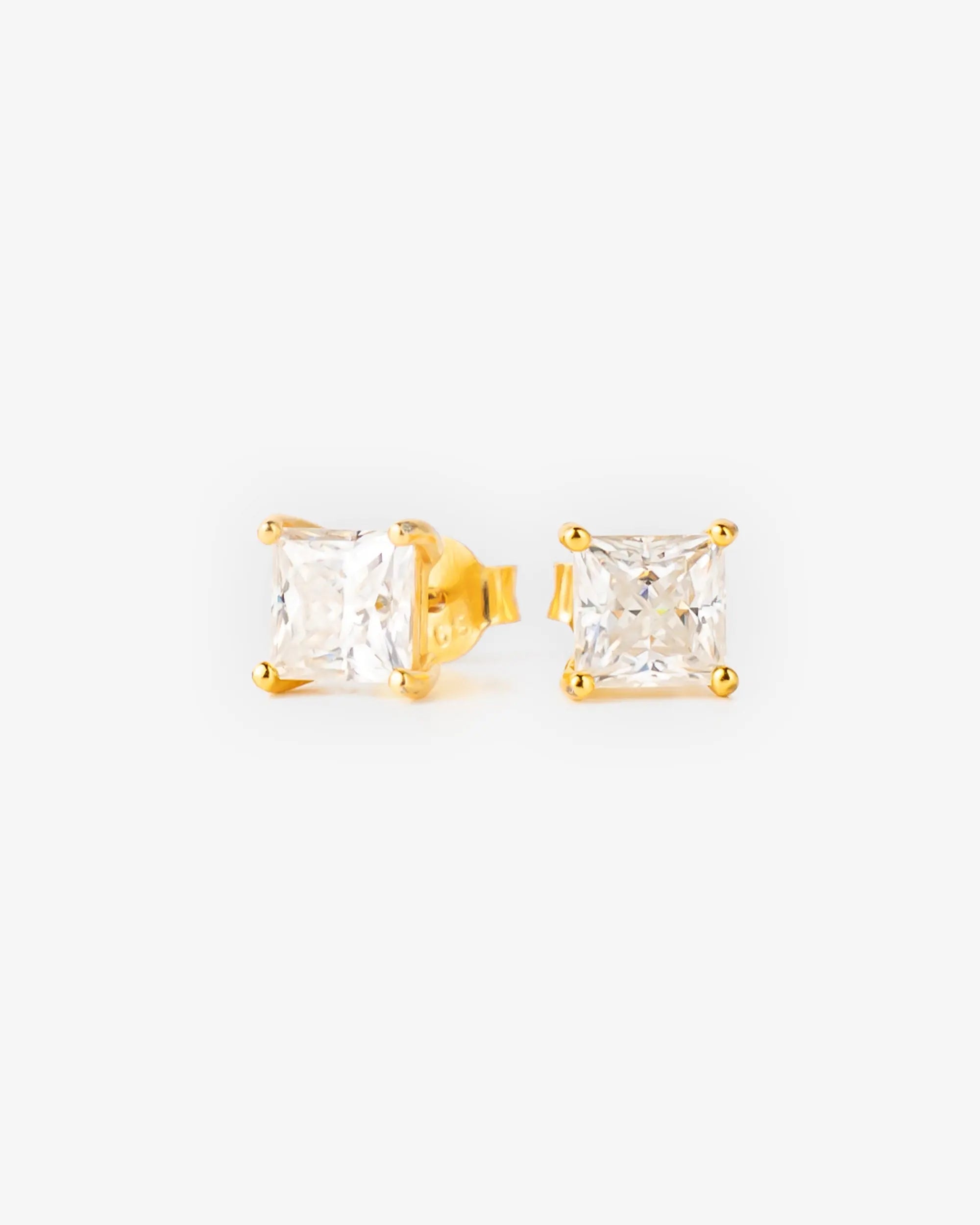6MM Square Moissanite Earrings