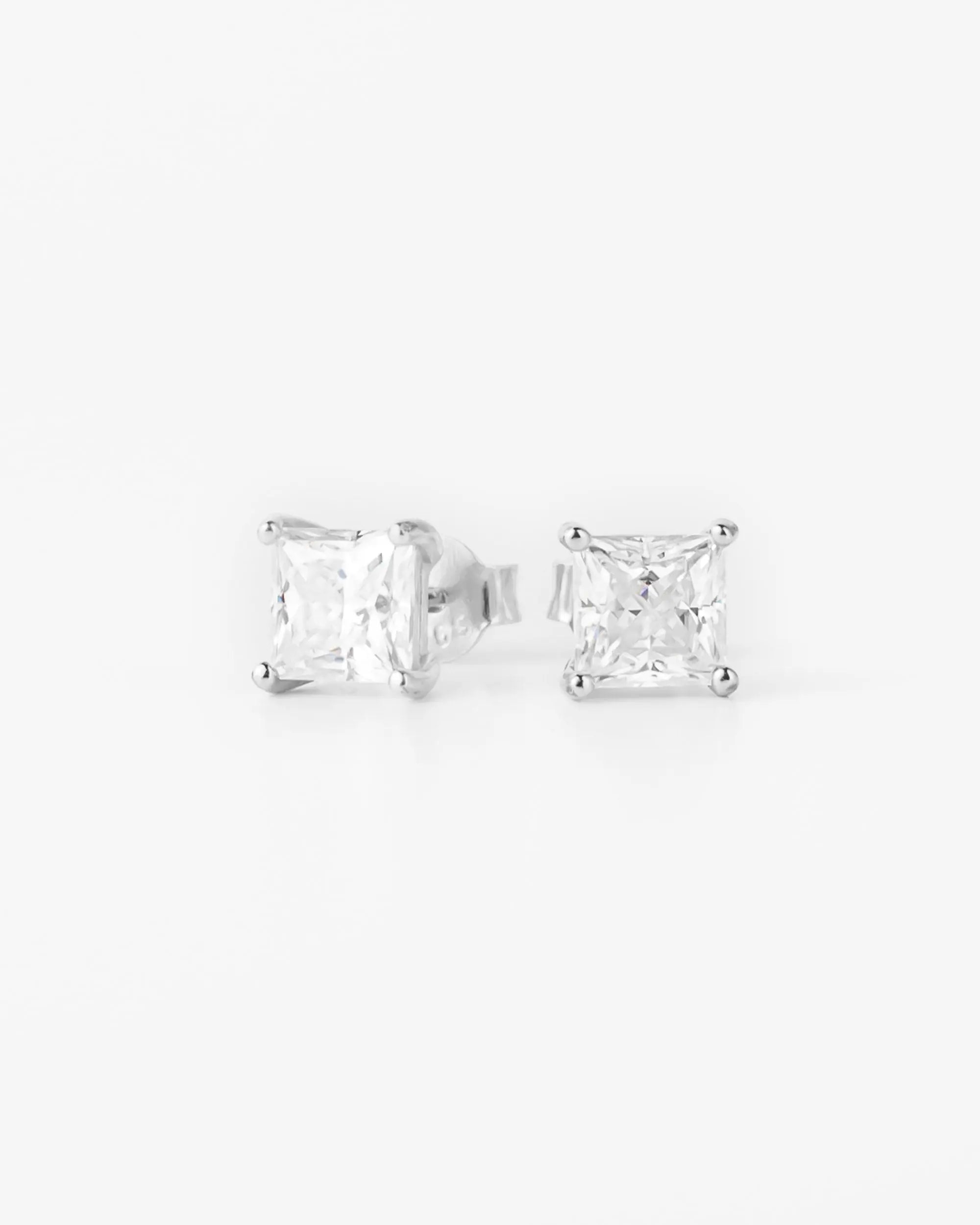 6MM Square Moissanite Earrings