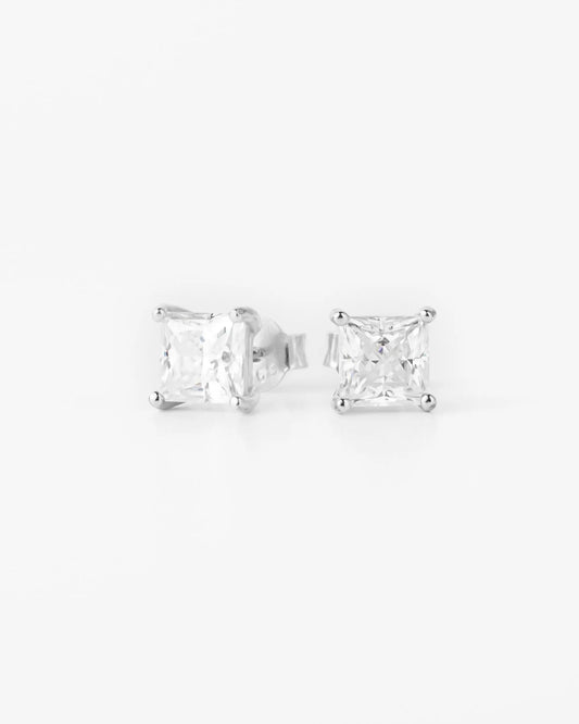 6MM Square Moissanite Earrings